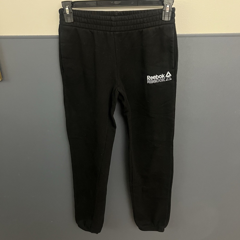 Reebok‎ Joggers Mens Black Identity XSmall Logo Fleece Jogger XS Pants